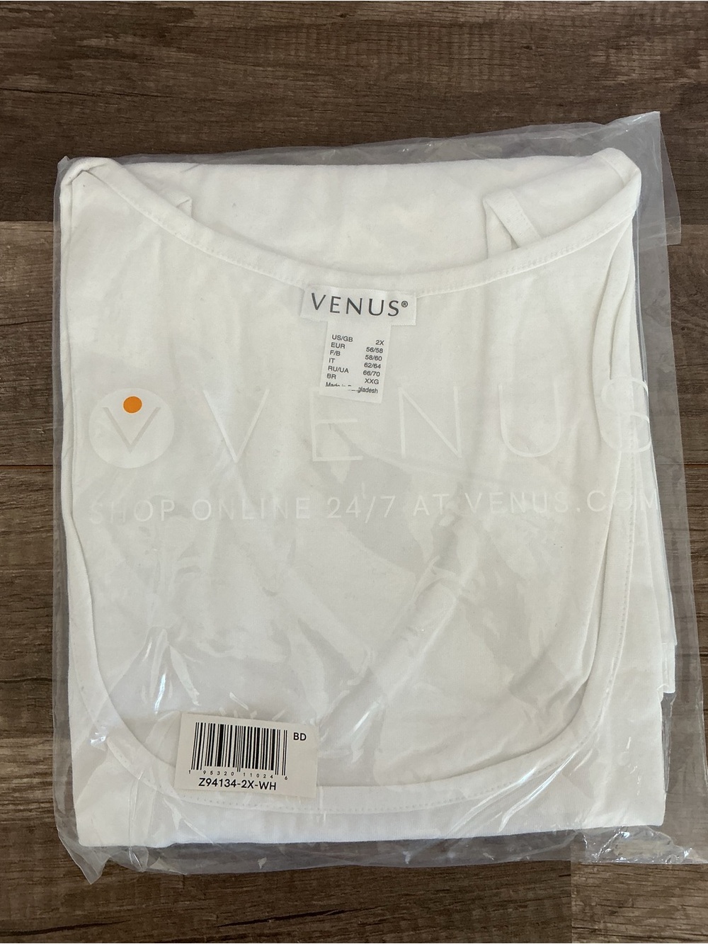 New Venus White Scoop Neck Tank Top Size 2X